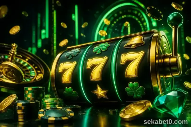 Sekabet slot makinesi ve jackpot temalı görsel