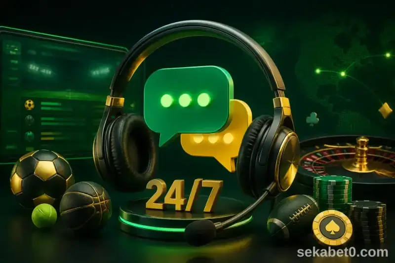 Sekabet 7/24 müşteri destek kulaklık görseli