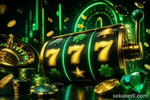 Sekabet slot makinesi ve jackpot temalı görsel