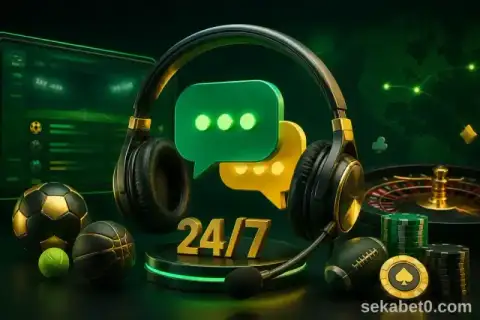 Sekabet 7/24 müşteri destek kulaklık görseli